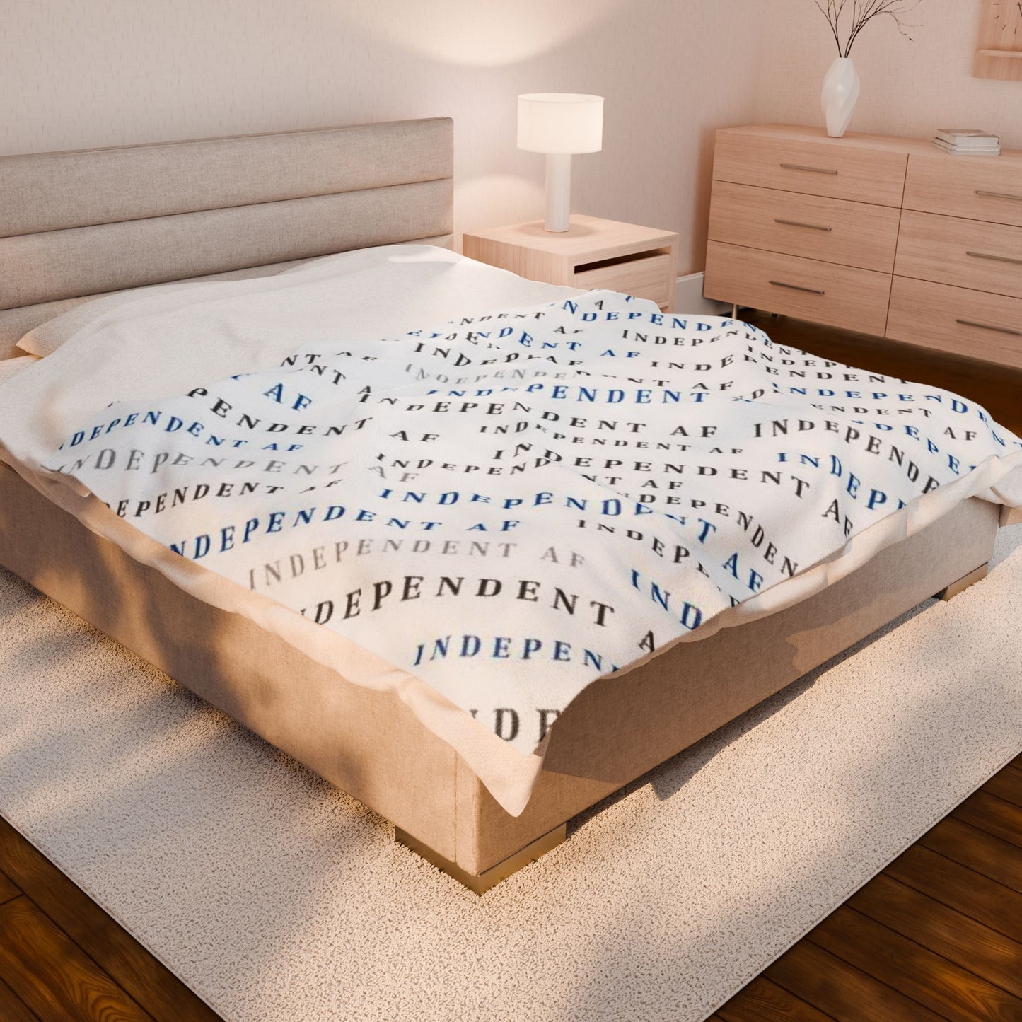 Independent AF Velveteen Plush Blanket - Blue