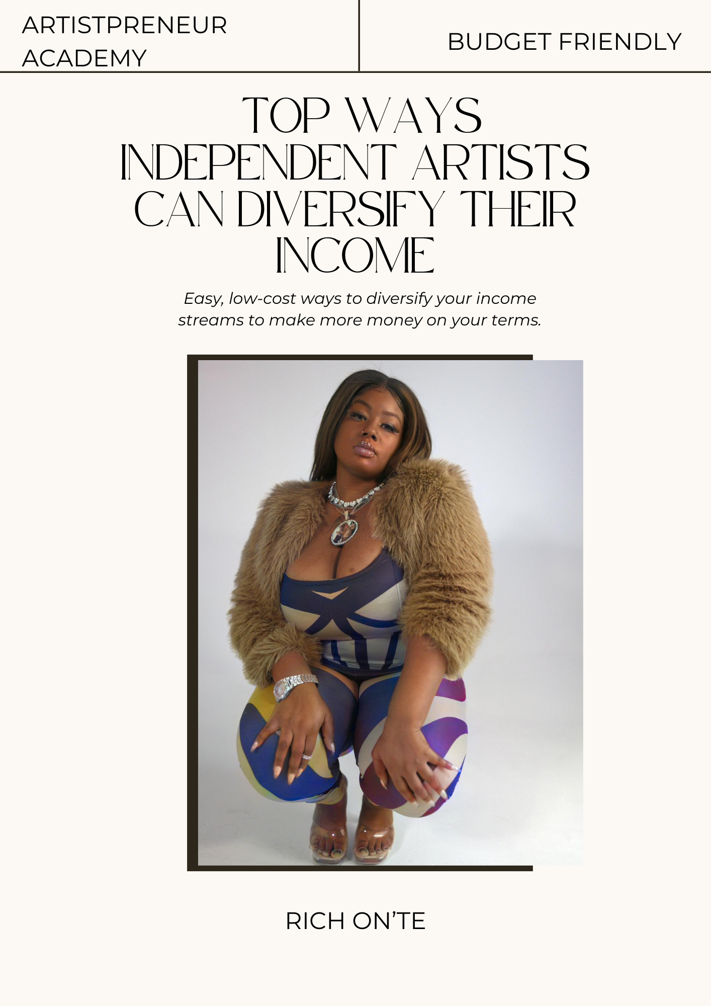 Guide : TOP WAYS INDEPENDENT ARTISTS CAN DIVERSIFY INCOME