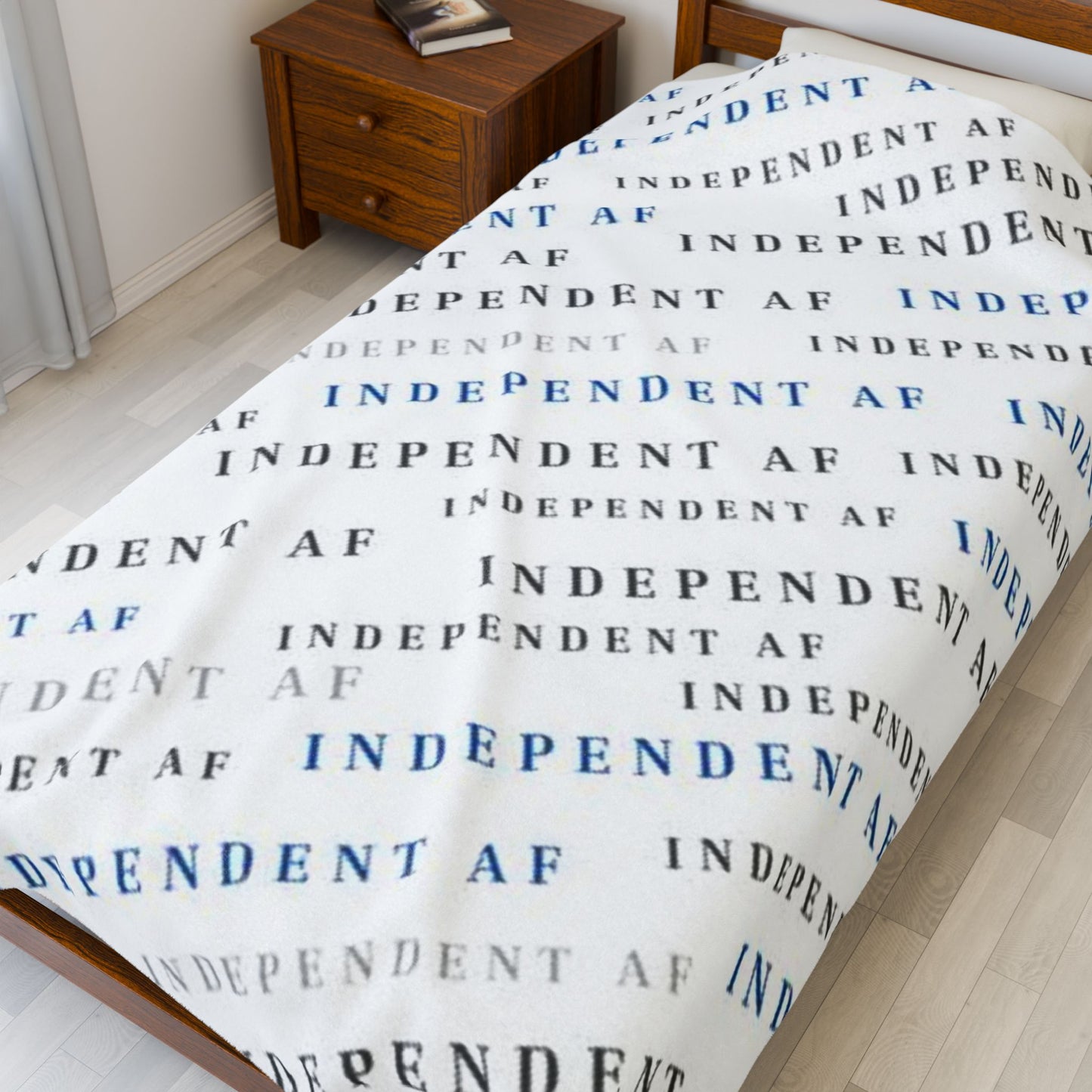 Independent AF Velveteen Plush Blanket - Blue