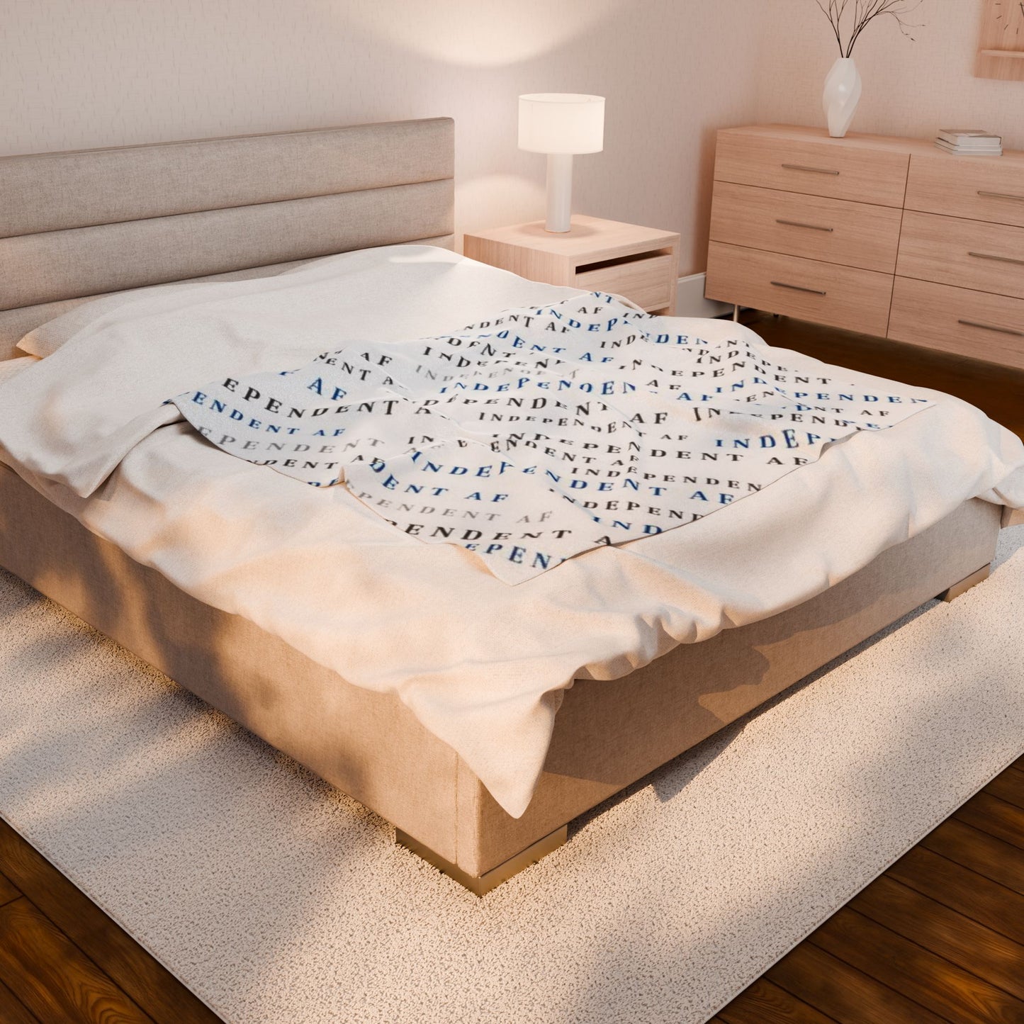 Independent AF Velveteen Plush Blanket - Blue