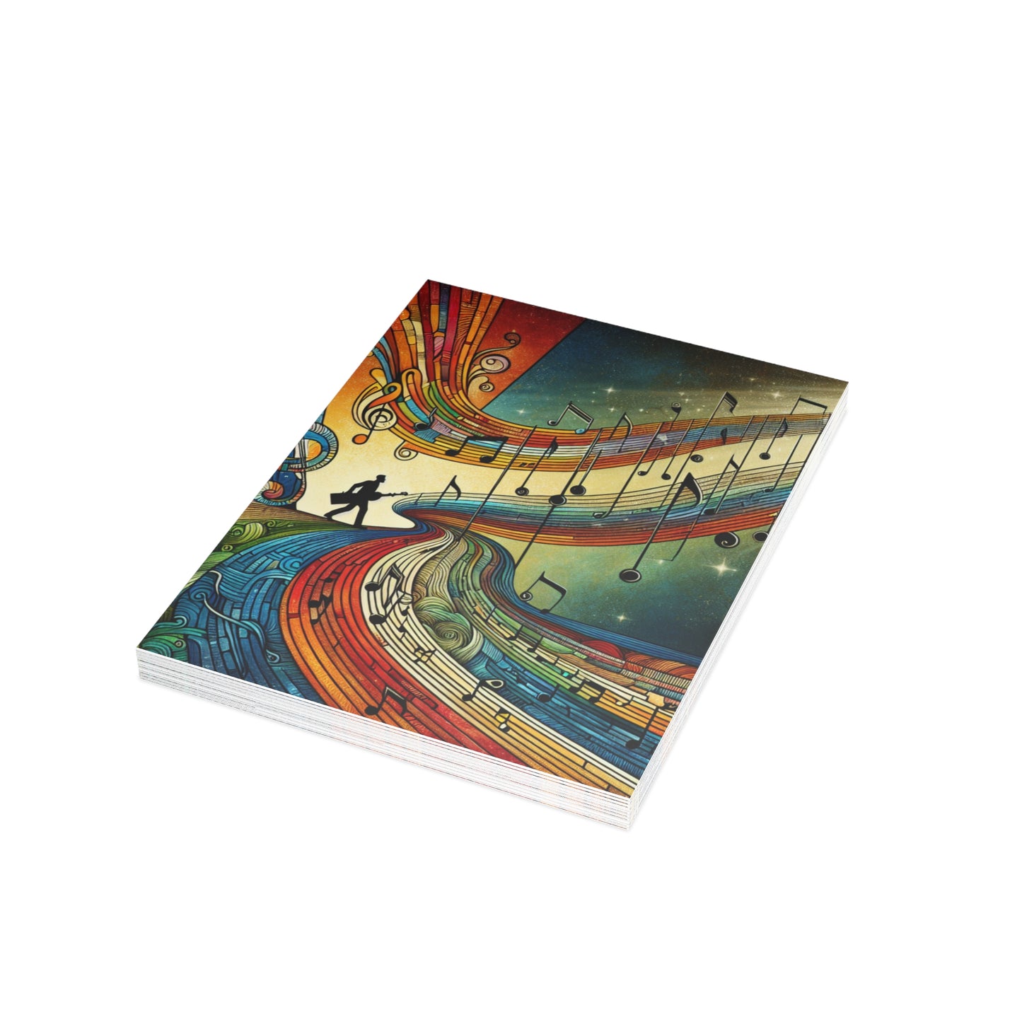 Musical Art Postcard Bundle - Vibrant Music-themed Cards for Gift Giving