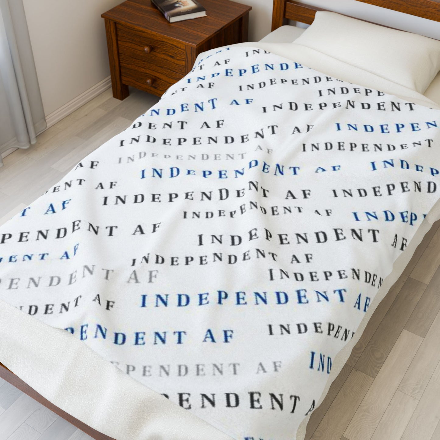 Independent AF Velveteen Plush Blanket - Blue