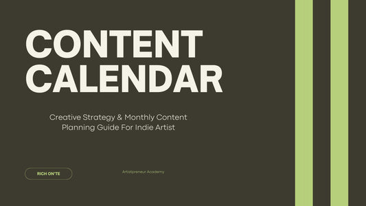 Indie Music Artist Content Calendar : Creative Strategy & Monthly Content Planning Guide For Indie Artist